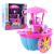 Play House Children's Toy Ice Cream Candy Cart Barbecue Food Trailer Early Childhood Education with Light Music