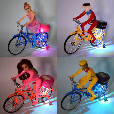 Factory Direct Sales Electric Bicycle Light Music Series Cartoon Children's Educational Toys Stall Hot Sale