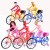 Factory Direct Sales Electric Bicycle Light Music Series Cartoon Children's Educational Toys Stall Hot Sale