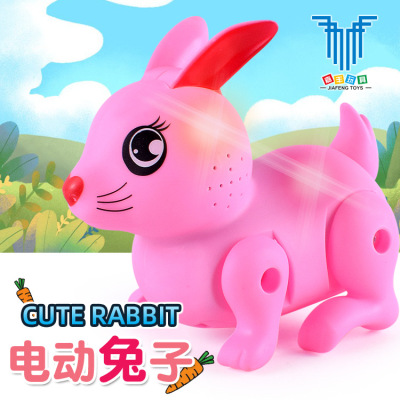 Children 'S Electric Cute Jumping Bunny Light Music Baby Baby Crawling Puzzle Animal Toys