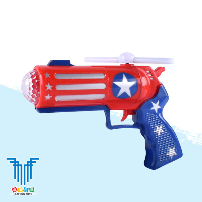 New Children's Luminous Music Projection Toy Gun Boy's Sound and Light Colorful Space Eight-Tone Pistol