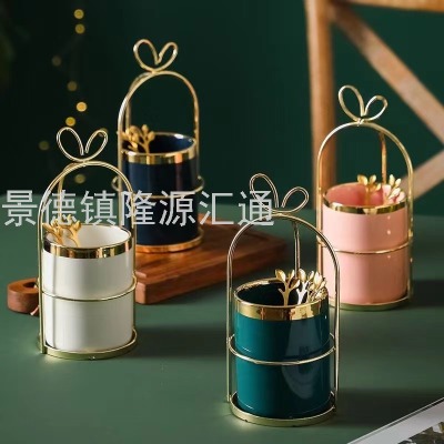 Knife And Fork Chopstick Canister Colored Glaze Baking Tray Ceramic Bowl Tableware Parts Noodle Bowl Ceramic Plate Spoon