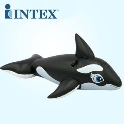 Intex from USA 58561 Black Whale Mount Water Inflatable Toys Overwater Floating Mat Inflatable Toy