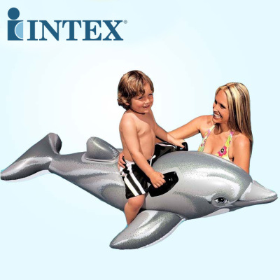 Intex from USA 58535 Dolphin Mount Water Inflatable Toys Children's Inflatable Animal Mount