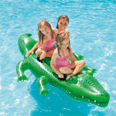 Intex58562 Large Crocodile Mount Children's Inflatable Float Mount Water Playing Supplies