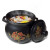 High Temperature Resistant Casserole Open Flame Ceramic Soup POY Black Applique in Stock Wholesale
