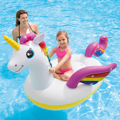 Intex57561 Small Unicorn Mount Water Animal Inflatable Rides
