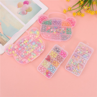 Children's Beaded Toys Puzzle Handmade DIY Material Kit Set String Beads Necklace Bracelet String Beads