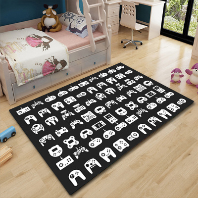 Cross-Border Carpet Game Handle Cartoon Living Room Decorative Blanket Video Game Hallway Floor Mat Bedroom Covered Bedside Blanket Wholesale