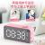 Creative with Card Holder Speaker Clock Display Gift Bluetooth Speaker Radio Clock Speaker Mirror Alarm Clock with Knob