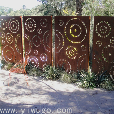 Hollow Lattice Fence Hollow Metal Enclosure Laser Cutting Fence Villa Iron Art Balcony Fence