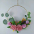 Nordic Creative Wall Hangings Ins Wrought Iron Garland Hemp Rope Pendant Emulational Flower Decoration Wall Decoration Direct Sales