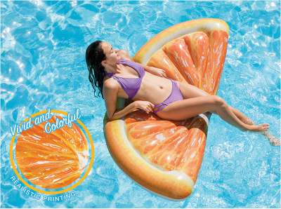 Intex58763 Fragrant Citrus Float Water Inflatable Floating Row Float Recliner