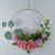 Nordic Creative Wall Hangings Ins Wrought Iron Garland Hemp Rope Pendant Emulational Flower Decoration Wall Decoration Direct Sales