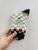 Chessboard Plaid Coral Cashmere Socks Retro Style Warm Floor Socks Soft and Comfortable Socks