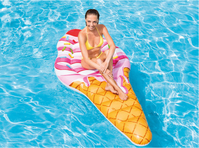 Intex58762 Ice Cream Floating Mat Water Inflatable Floating Row Recliner