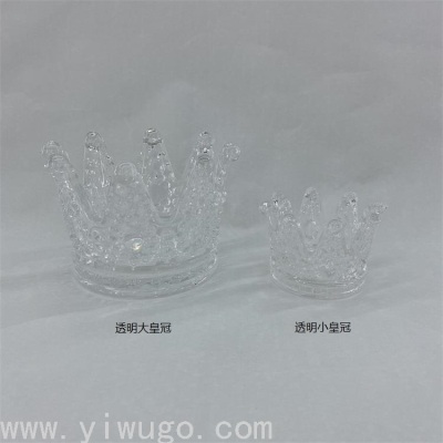Crown Glass Candlestick European Creative Crafts Ashtray Cosmetic Egg Jewelry Ornaments Gathering