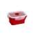 Portable Folding Silicone Lunch Box 4-Piece Microwave Oven Sealed Crisper Outdoor Stall Bento Box Factory Direct Supply
