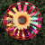 Double-Layer Color Stripes Laser Sunflower Windmill Fiberglass Rod Floor Garden Real Estate Decoration Kindergarten Children's Toys