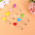 Stainless Steel Baby Safety Pin Candy Color Fruit Shackle Pin Fixed Bed Linen Clothes Armband Chest Card Pin Buckle