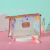 Fashion  Transparent  Colorful  Laser Cosmetic Bag Internet Celebrity Jelly Clutch TPU out Portable Storage Wash Bag PVC