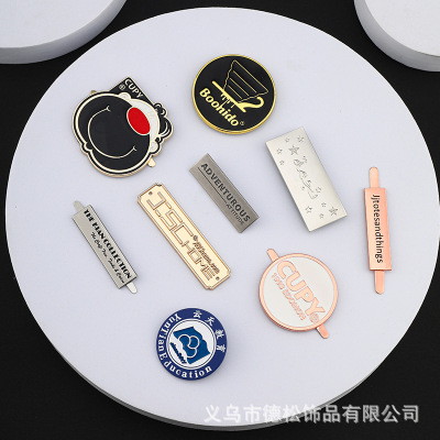 Manufacturer Hot-Selling Women's Bags Decorative Metal Tag Luggage Metal Plate Metal Plate Engraved Zinc Alloy Product Nameplate
