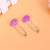 Stainless Steel Baby Safety Pin Candy Color Fruit Shackle Pin Fixed Bed Linen Clothes Armband Chest Card Pin Buckle