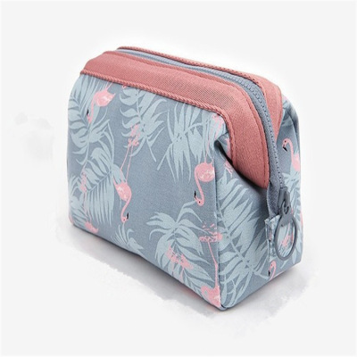 New Floral Print Wash Bag Multi-Functional Portable Large Capacity Travel Cosmetics Storage Bag Women's Steel Frame Cosmetic Bag