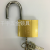 Qianyu Padlock Hot Sale 50mm Atomic Imitation Copper Lock Cabinet Drawer Iron Padlock Straight Open Lock