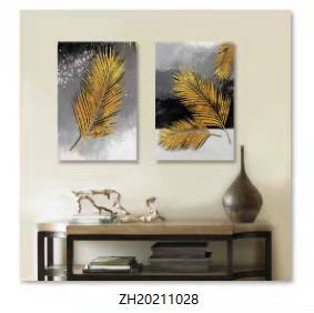 Architectural Golden Leaf Landscape Oil Painting and Mural Decorative Painting Photo Frame Cloth Painting Decorative Calligraphy and Painting Hanging Picture Decoration Craft