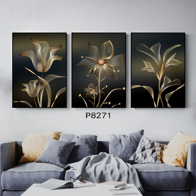 Combination Flower Abstract Landscape Oil Painting and Mural Decorative Painting Photo Frame Cloth Painting Decorative Calligraphy and Painting Hanging Picture Decoration Craft