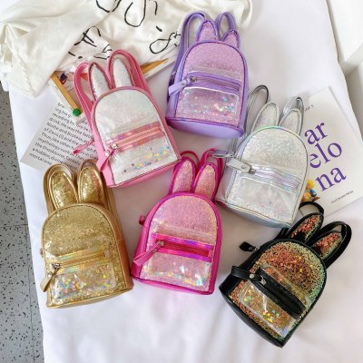 Children's School Bag Sequin Backpack Colorful Shiny Baby Girl Cute Cartoon Stylish Princess Bag Small Bookbag