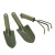 Gardening Three-Piece Suit Flower Planting Tools Household Flower Growing Small Shovel Outdoor Digging Spade Iron Succulent Flower Pot