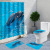 Amazon Hot Sale Dolphin Hot Print Bathroom Bathroom Curtain Curtains Hanging Curtain Partition Curtain Shower Curtain Cloth Set