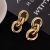 Street Shot Ear Rings Europe and America Creative Simple Elegant Earrings O Chain Metal Texture Earrings Direct Supply