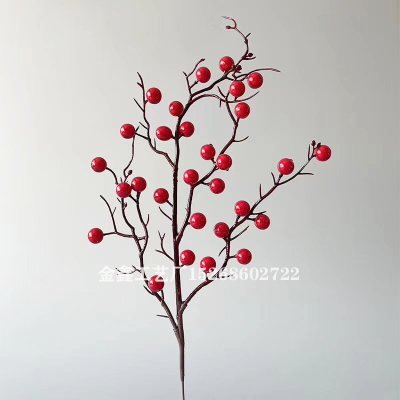 Christmas Artificial Berry Flowers Red Berries Flowers Decoration For Home New Year's Christmas Tree Decoration