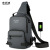 New Men's Chest Pack USB Smart Interface Multi-Compartment Business Shoulder Handbag