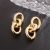 Street Shot Ear Rings Europe and America Creative Simple Elegant Earrings O Chain Metal Texture Earrings Direct Supply