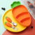 Children's Silicone Plate Carrot 304 Stainless Steel Fork Spoon Tableware Set Baby Baby Solid Food Compartment Plate
