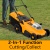 WORKSITE 2 Battery Lawn Mower Plastic 55L Garden Mower Grass
