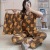 Factory Direct Sales Cross-Border Summer Autumn Short Cardigan Pajamas Women's Homewear Leaf Suit Milk Silk Southeast Asia