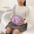 Children's Bags Sequin Cross Body Bag, Colorful Shiny Girl Cute Cartoon Stylish Princess Bag Small Bookbag Shoulder Bag