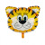 Single Package Cartoon Animal Head Aluminum Balloon Lion Tiger Deer Cow and Other Animal Head Balloon Decoration