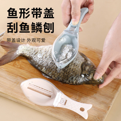 Household Scale Planer With Lid Kitchen Fish Killing Product Manual Scale Remover Scale Scraper Scale Knife Scale Scraper
