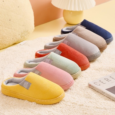 New Cotton Slippers Women's Autumn and Winter Japanese-Style Home Warm Slippers Wholesale Indoor Floor Non-Slip Home Slippers