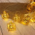 Amazon New Muslim Ramadan Festival LED Lighting Chain Golden Wrought Iron Moon XINGX Castle Oil Lamp Decorative Light