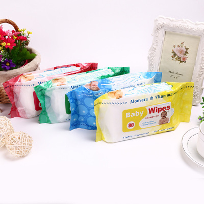 Infant Wet Wipes Hand Mouth in Stock Wholesale Wipe 80 Pumping Newborn Baby Children Wet Tissue One Piece Dropshipping