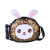 Children's Bags Sequined Bunny Crossbody Bag, Colorful Shiny Girl Cute Cartoon Stylish Princess Bag Shoulder Bag ~