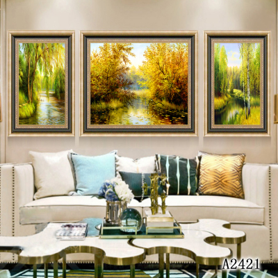 Picture Frame Landscape Oil Painting and Mural Decorative Painting Photo Frame Cloth Painting Decorative Calligraphy and Painting Hanging Picture Decoration Craft Sofa and Bedside