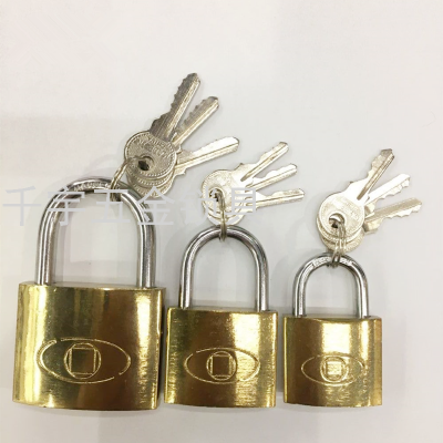 Qianyu Padlock 38mm Titanium Lock Straight Open Iron Padlock Gold Iron Locks Security Lock Cabinet Lock
